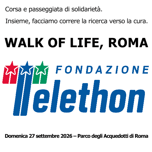 Walk of Life Telethon Roma, Parco degli Acquedotti 27 09 2026 Ecologycal Edil System s.r.l.